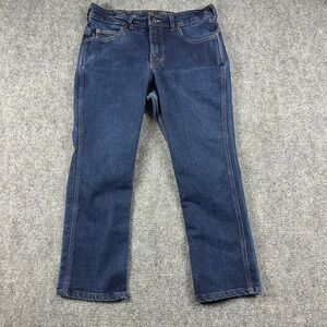 Origin Maine Jeans Mens 34 Blue Straight Leg Denim Made in USA Workwear Indigo